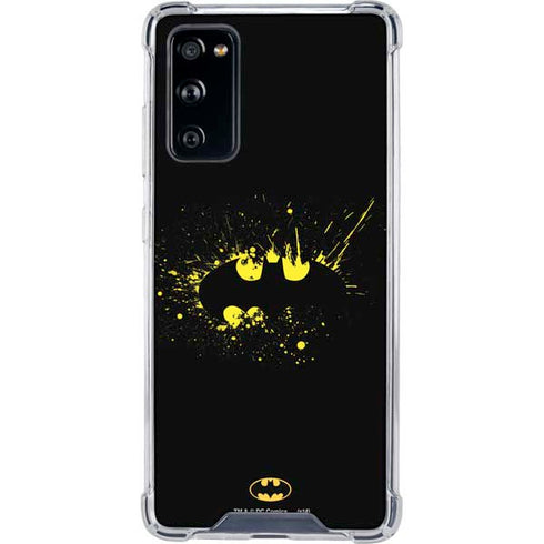 DC Comics Batman Logo Yellow Splash Galaxy S20 FE Clear Case